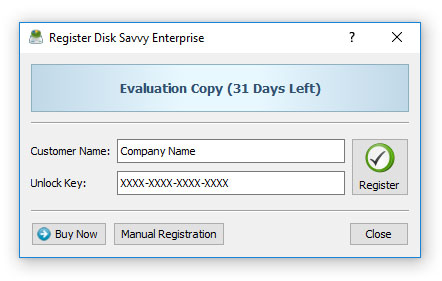 DiskSavvy Server Registration Procedure